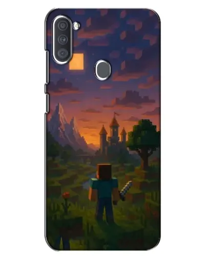 Чехол для Samsung Galaxy A11 (A115) с картинкой «Стив у башни»