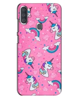 Чехол для Samsung Galaxy A11 (A115) с картинкой «Unicorn паттерн розовый»