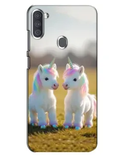 Чехол для Samsung Galaxy A11 (A115) с картинкой «Пара единорогов»