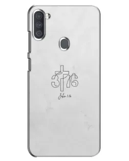 Чехол для Samsung Galaxy A11 (A115) с картинкой «Иоанна 3:16 Крест» Чехол для Samsung Galaxy A11 (A115) с картинкой «Иоанна 3:16 Крест»