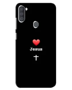 Чехол для Samsung Galaxy A11 (A115) с картинкой «Сердце - Jesus» Чехол для Samsung Galaxy A11 (A115) с картинкой «Сердце - Jesus»