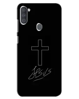 Чехол для Samsung Galaxy A11 (A115) с картинкой «Графический крест Jesus»