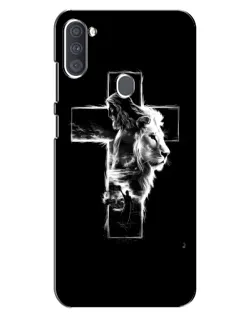 Чехол для Samsung Galaxy A11 (A115) с картинкой «Сияющий крест Jesus»