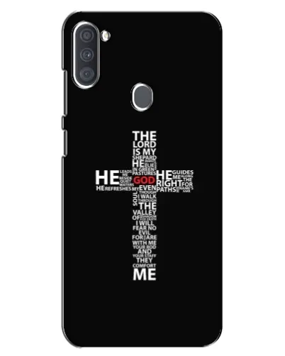 Чехол для Samsung Galaxy A11 (A115) с картинкой «Текстовый крест» Чехол для Samsung Galaxy A11 (A115) с картинкой «Текстовый крест»