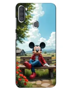 Чехол для Samsung Galaxy A11 (A115) с картинкой «Микки на скамейке»