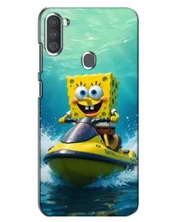 Чехол для Samsung Galaxy A11 (A115) с картинкой «Спанч Боб на гидроцикле»