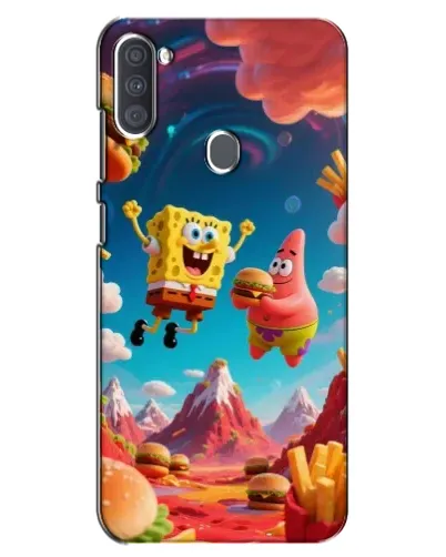 Чехол для Samsung Galaxy A11 (A115) с картинкой «Космический фастфуд»