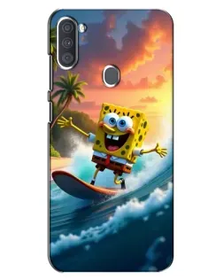 Чехол для Samsung Galaxy A11 (A115) с картинкой «Губка Боб серфингист»
