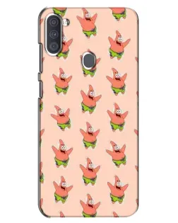 Чехол для Samsung Galaxy A11 (A115) с картинкой «Патрик Стар паттерн»