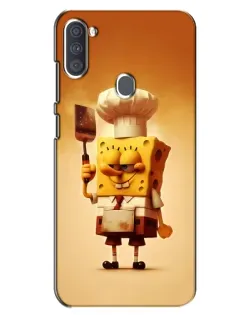 Чехол для Samsung Galaxy A11 (A115) с картинкой «Губка Боб повар»