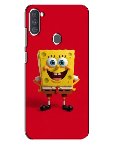 Чехол для Samsung Galaxy A11 (A115) с картинкой «Спанч Боб на красном»