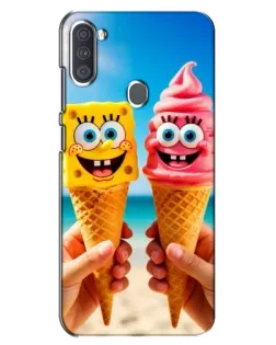 Чехол для Samsung Galaxy A11 (A115) с картинкой «Спанч Боб мороженое»