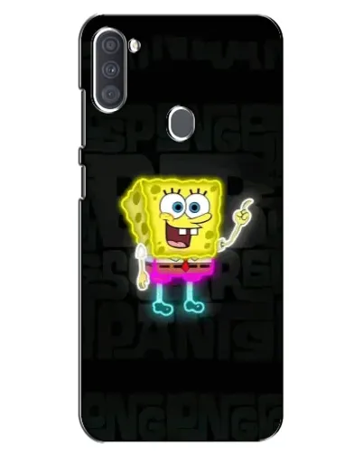 Чехол для Samsung Galaxy A11 (A115) с картинкой «Неоновый Губка Боб»