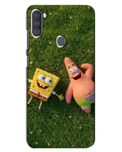 Чехол для Samsung Galaxy A11 (A115) с картинкой «Друзья на лужайке»