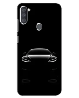 Чехол для Samsung Galaxy A11 (A115) с картинкой «Силуэт Tesla Night»
