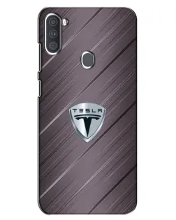 Чехол для Samsung Galaxy A11 (A115) с картинкой «Металлическая текстура Tesla» Чехол для Samsung Galaxy A11 (A115) с картинкой «Металлическая текстура Tesla»