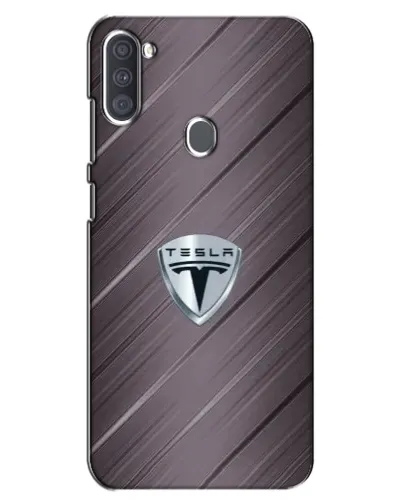 Чехол для Samsung Galaxy A11 (A115) с картинкой «Металлическая текстура Tesla»