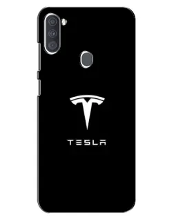 Чехол для Samsung Galaxy A11 (A115) с картинкой «Tesla White Logo» Чехол для Samsung Galaxy A11 (A115) с картинкой «Tesla White Logo»