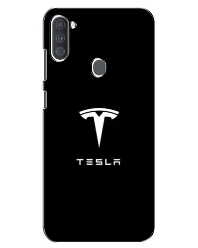 Чехол для Samsung Galaxy A11 (A115) с картинкой «Tesla White Logo»