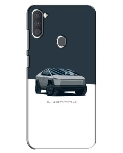 Чехол для Samsung Galaxy A11 (A115) с картинкой «Серебристый Cybertruck Tesla»