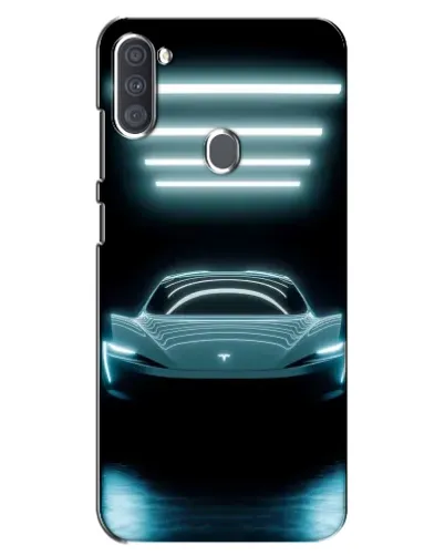 Чехол для Samsung Galaxy A11 (A115) с картинкой «Tesla в неоне»