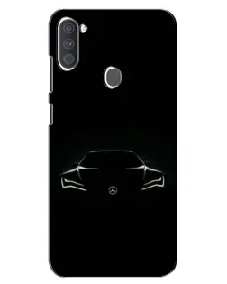 Чехол для Samsung Galaxy A11 (A115) с картинкой «Mercedes — силуэт авто»