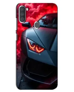 Чехол для Samsung Galaxy A11 (A115) с картинкой «Lamborghini красное сияние»