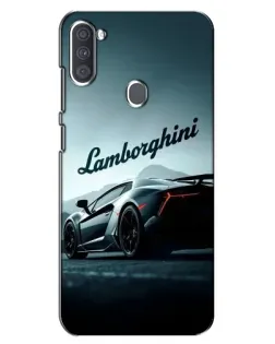 Чехол для Samsung Galaxy A11 (A115) с картинкой «Классическая надпись Lamborghini»