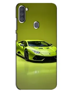 Чехол для Samsung Galaxy A11 (A115) с картинкой «Салатовый Lamborghini Huracan»