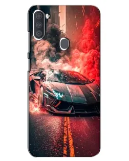 Чехол для Samsung Galaxy A11 (A115) с картинкой «Lamborghini красный дым»
