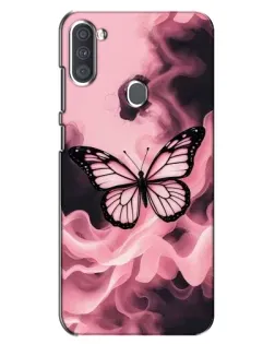 Чехол для Samsung Galaxy A11 (A115) с картинкой «Бабочка в дыму»