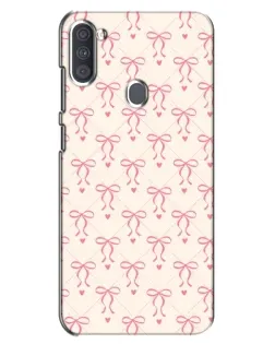 Чехол для Samsung Galaxy A11 (A115) с картинкой «Розовые бантики Coquette»