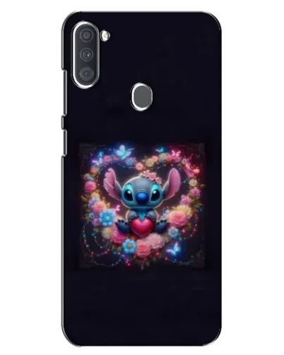 Чехол для Samsung Galaxy A11 (A115) с картинкой «Stitch в цветах»