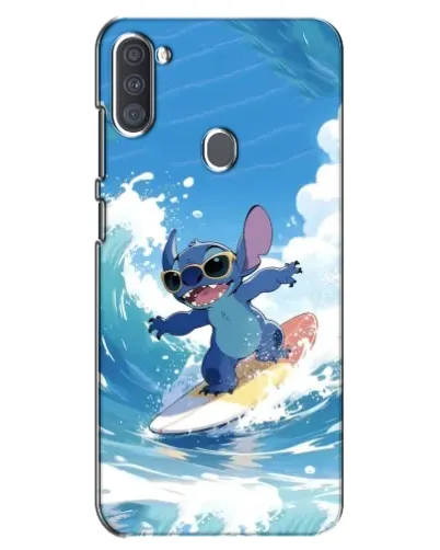 Чехол для Samsung Galaxy A11 (A115) с картинкой «Стич на волне»