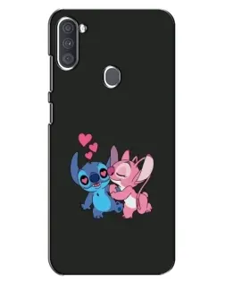 Чехол для Samsung Galaxy A11 (A115) с картинкой «Анжел целует Стича»