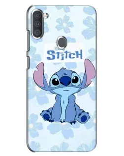 Чехол для Samsung Galaxy A11 (A115) с картинкой «Stitch среди цветов»