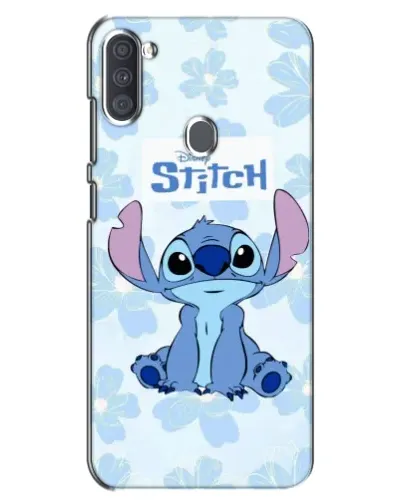 Чехол для Samsung Galaxy A11 (A115) с картинкой «Stitch среди цветов»