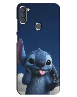 Чехол для Samsung Galaxy A11 (A115) с картинкой «Стич в облаках»