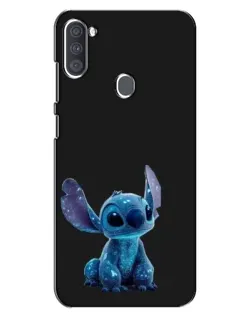 Чехол для Samsung Galaxy A11 (A115) с картинкой «Стич на черном»