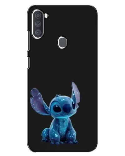 Чехол для Samsung Galaxy A11 (A115) с картинкой «Стич на черном»