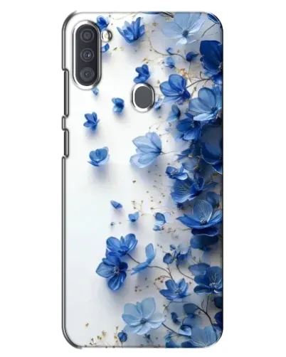 Чехол для Samsung Galaxy A11 (A115) с картинкой «Голубой цветочный каскад»