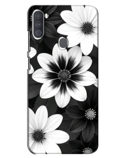 Чехол для Samsung Galaxy A11 (A115) с картинкой «Монохромные астры»