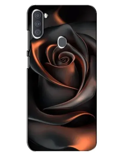 Чехол для Samsung Galaxy A11 (A115) с картинкой «Шелковая черная роза»
