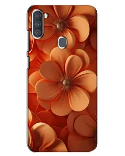 Чехол для Samsung Galaxy A11 (A115) с картинкой «Оранжевый макро цветок»