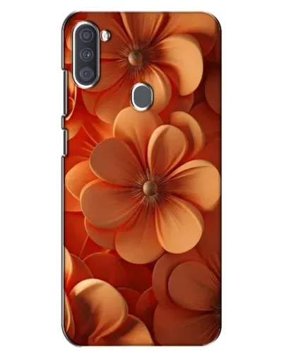 Чехол для Samsung Galaxy A11 (A115) с картинкой «Оранжевый макро цветок»