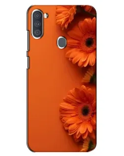 Чехол для Samsung Galaxy A11 (A115) с картинкой «Оранжевые герберы»