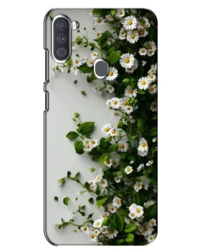 Чехол для Samsung Galaxy A11 (A115) с картинкой «Ветка мелких белых цветов»