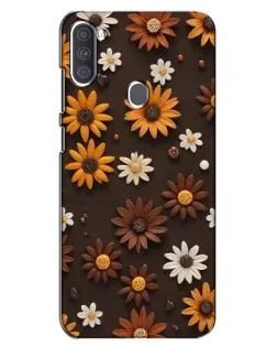 Чехол для Samsung Galaxy A11 (A115) с картинкой «Узор из маленьких подсолнухов»