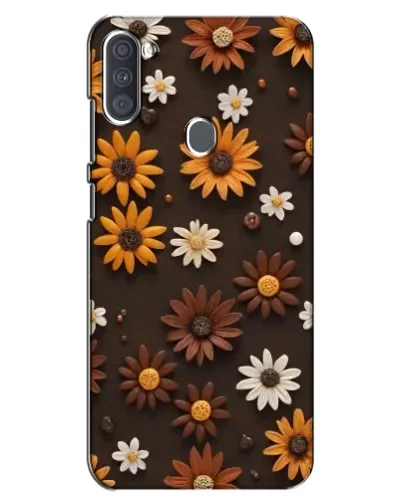 Чехол для Samsung Galaxy A11 (A115) с картинкой «Узор из маленьких подсолнухов»