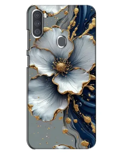 Чехол для Samsung Galaxy A11 (A115) с картинкой «Белый цветок и золотой флюид» Чехол для Samsung Galaxy A11 (A115) с картинкой «Белый цветок и золотой флюид»